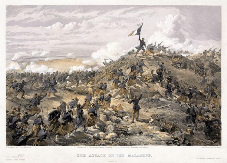 The Attack on the Malakoff, 1855 - William Simpson