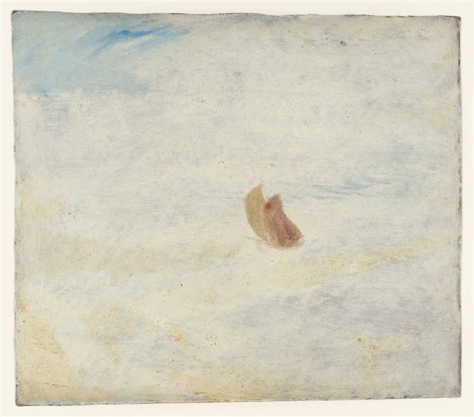 Sailing Boat in a Rough Sea, 1845 - Уильям Тёрнер
