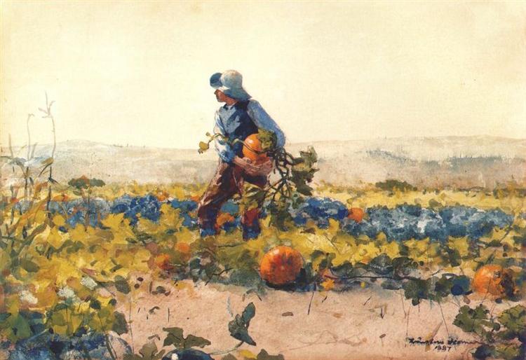 For to be a farmer's boy, 1887 - Winslow Homer