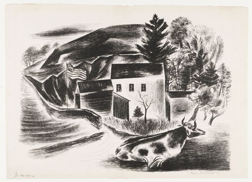Landscape with Cow, 1927 - Yasuo Kuniyoshi