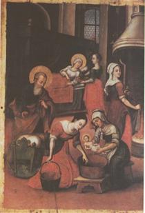 Icon The Nativity of Virgin Mary (fragment) - Yov Kondzelevych