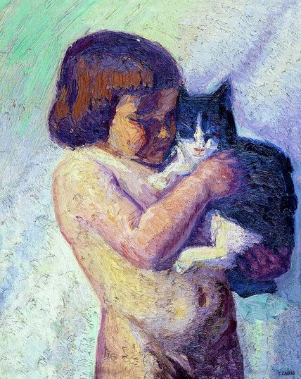 Criança com um gato - Emmanuel Zairis