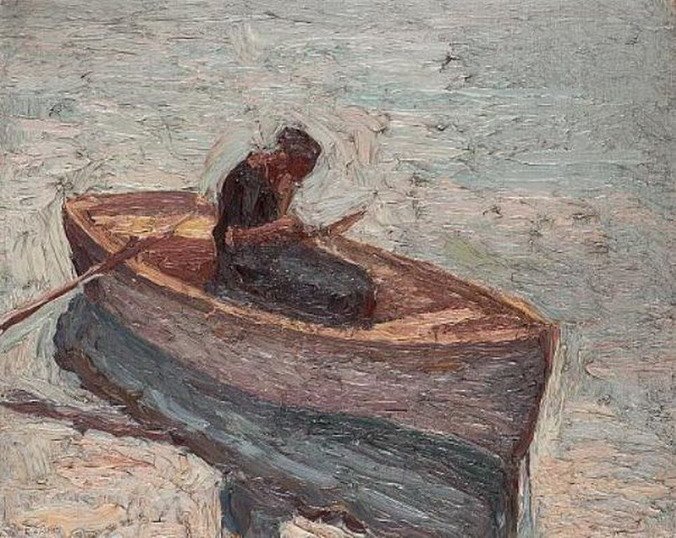 Figure in a rowing boat - Эммануэл Заирис
