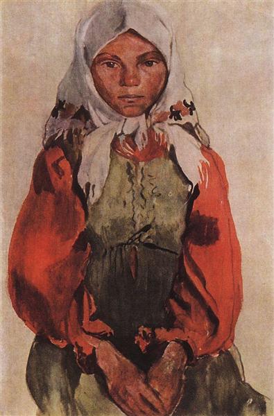 Деревенская девушка, 1906 - Зинаида Серебрякова