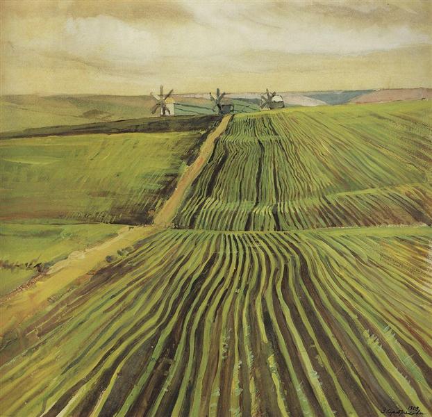 Green autumn, 1908 - Zinaida Evgenievna Serebriakova