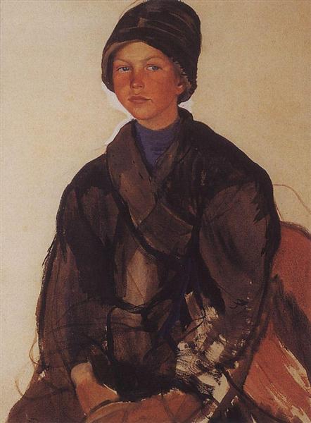 Портрет мальчика, c.1910 - Зинаида Серебрякова