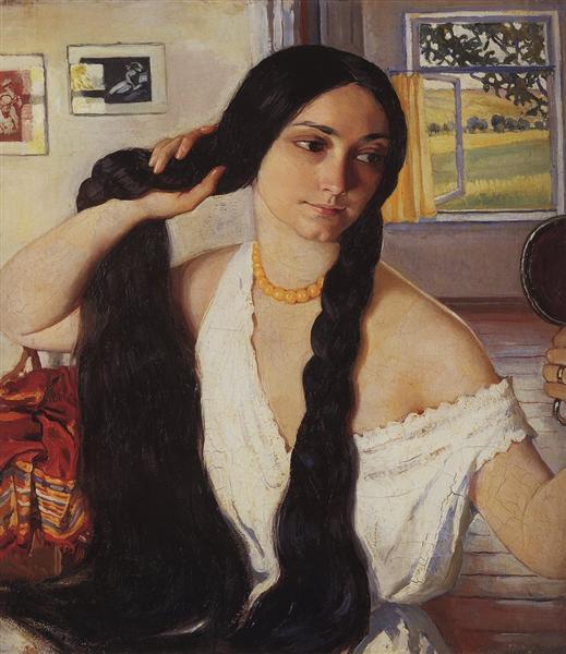 Portrait of Olga Konstantinovna Lancere, 1910 - Zinaïda Serebriakova