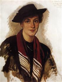 Portrait SA Lukomskaya - Zinaïda Serebriakova