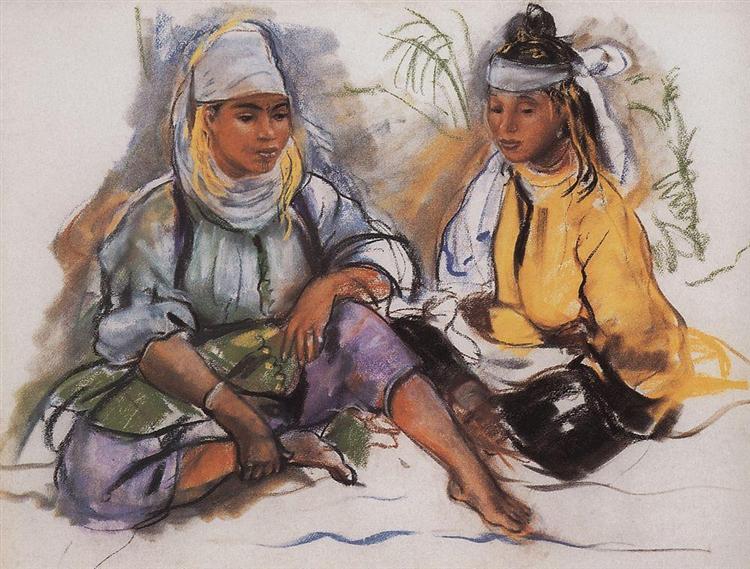 Две марокканки, 1932 - Зинаида Серебрякова