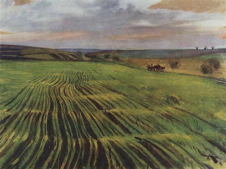 Winter wheat, 1910 - Sinaida Jewgenjewna Serebrjakowa