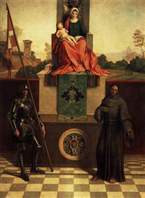 Madonna and Child with Saints Liberale and Francis (The Castelfranco Madonna) - Giorgione
